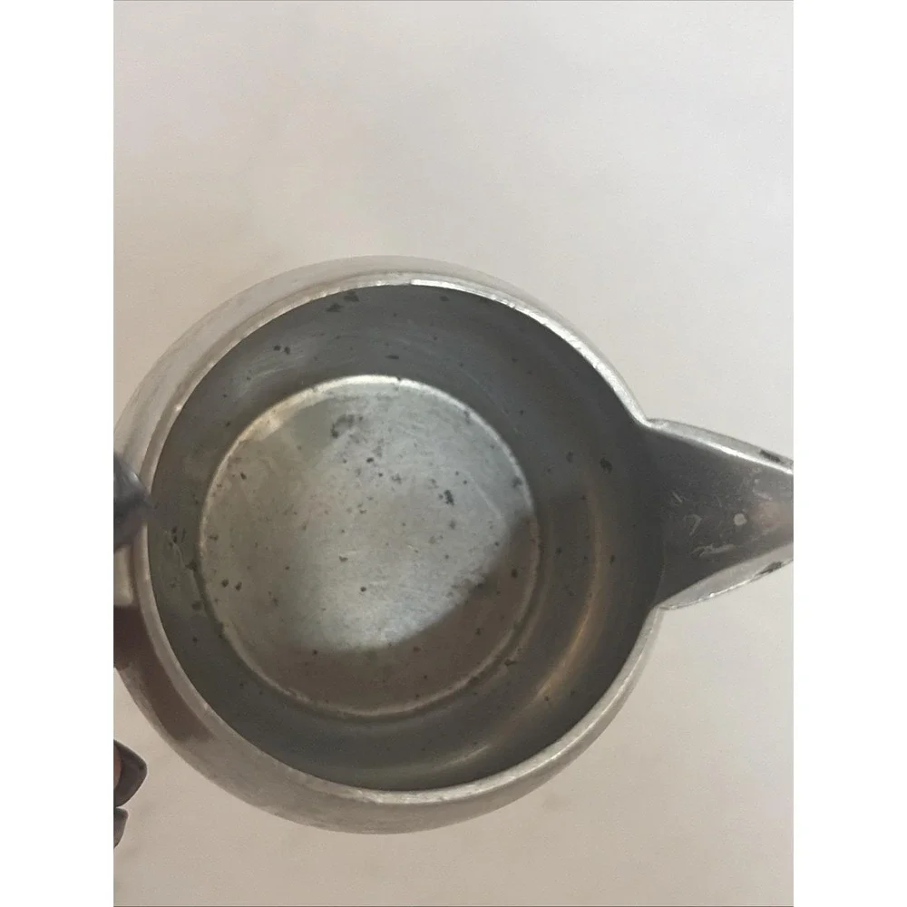 VTG 1940s R. H. Macy & Co. Solid Pewter Creamer &‎ Sugar Bowl Signed Farmhouse